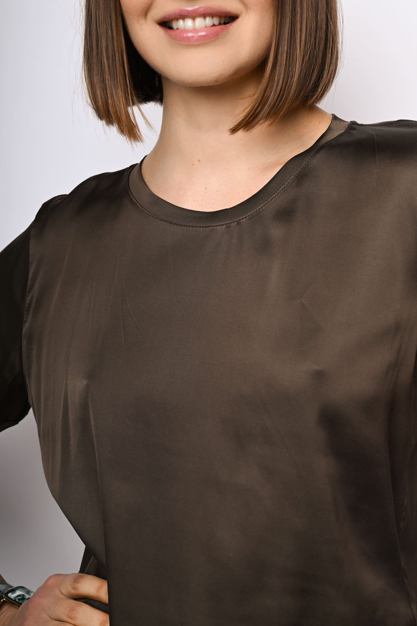 T-shirt in raso di viscosa