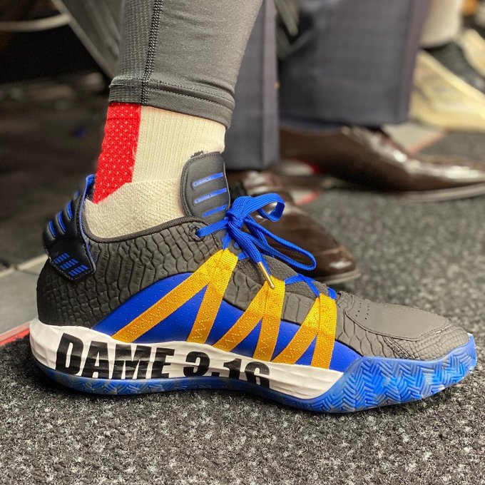 Adidas Dame 6 Stone Cold Damian Lillard Austin 3:16 Czarny Niebieski Męski FV4214SG